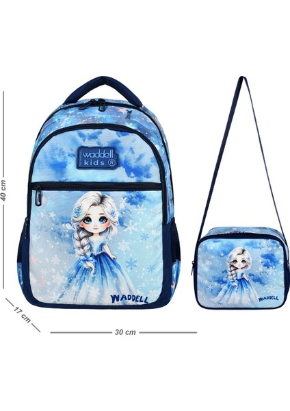 Buz Kız Desenli Ilköğretim Okul Sırt Çantası ve Beslenme Çantası,kız Okul Sırt Çantası fiyatları