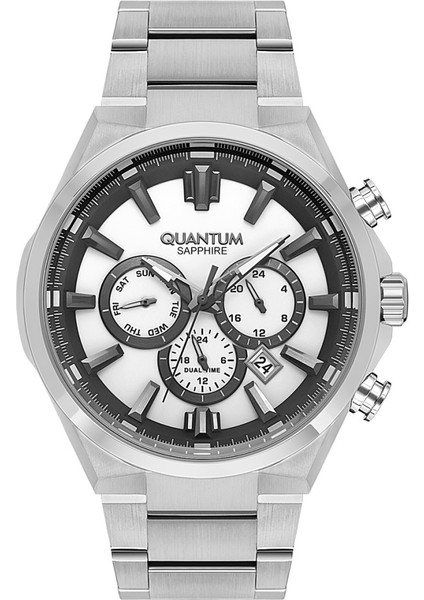 PWG1094S.330 Tüm Fonksiyonlar Aktif Safir Camlı Çelik Kordon Çelik Kasa 10 Atm Suya Dayanıklı Metalik Renk Erkek Kol Saati