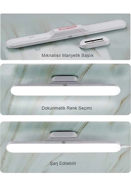 Martı Şarjlı LED Aplik – Mıknatıslı, Dokunmatik, Dimmerli, Kablosuz Lamba modelleri