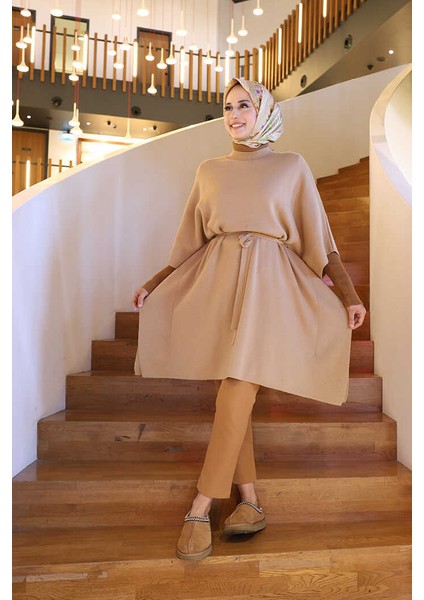 Belden Bağlamalı Panço 18308 Taba
