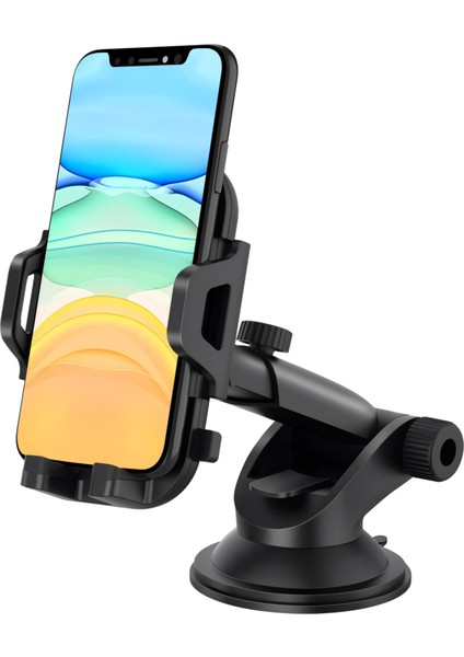 Araç Içi Uzayabilen Ayarlanabilir Vantuzlu Telefon Tutucu Cam ve Torpido Için