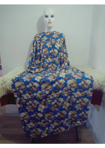 Robadan Uzun Kollu %100 Viskon Basma Çiçekli Anne Elbise, Namaz Elbisesi indirimleri