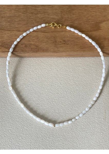 14 Ayar Altın Top Detaylı Doğal Sedef Taşlı Altın Kolye Şans Kolyesi fırsatları