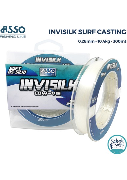 Invisilk Surf Casting 0.28MM 10.4kg 300MT Mono Misina Beyaz