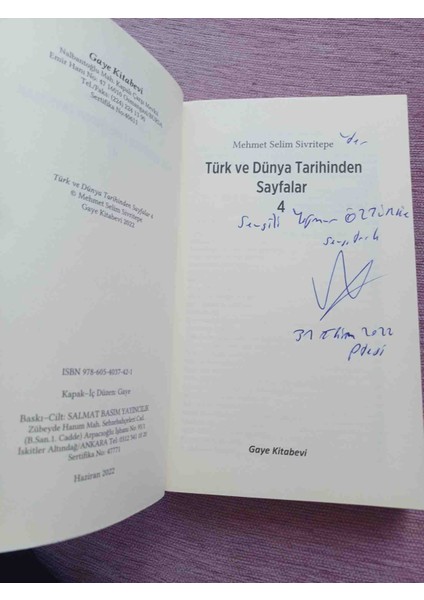Turk ve Dunya Tarıhınden Sayfalar 4 Mehmet Selim Sivritepe Imzali 2022 Basim 360 Sayfa Cok Temiz Kondisyonda modelleri