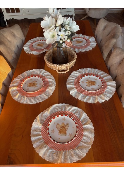 Fisto Fırfırlı Amerikan Servisi Supla Takımı 6 Lı