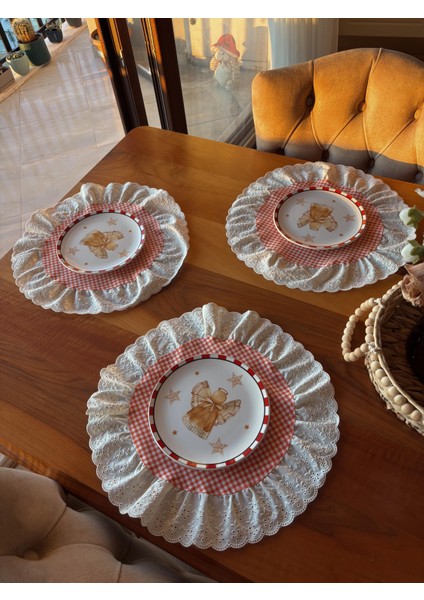 Fisto Fırfırlı Amerikan Servisi Supla Takımı 6 Lı modelleri