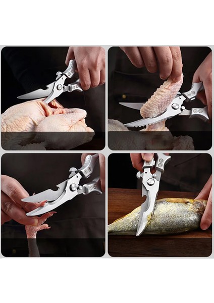 Paslanmaz Çelik Tavuk Kemik Makası, Mutfak Makası Ev Gıda, Balık Tavuk Ördek Kesici Makas,