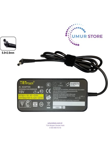 ADP-120RH B 5.5x2.5mm Notebook Adaptörü