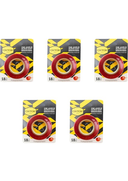 Vhb Çift Taraflı Akrilik Silikon Bant 18X2 cm 5 Adet