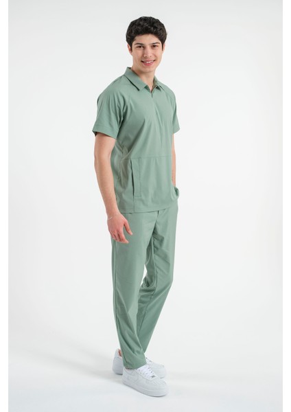 Lizy Nolan Erkek Fermuarlı Hemşire Doktor Üniforma Takım Scrubs Takım Hastane Forması fiyatları