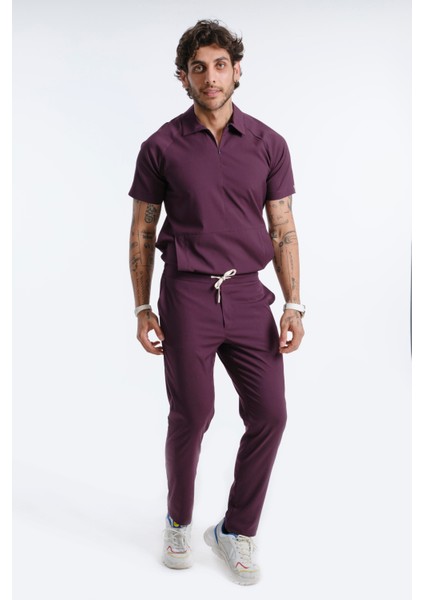 Lizy Nolan Erkek Fermuarlı Hemşire Doktor Üniforma Takım Scrubs Takım Hastane Forması modelleri