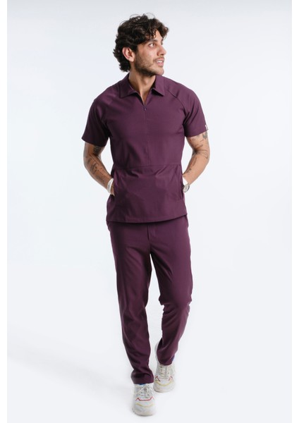 Lizy Nolan Erkek Fermuarlı Hemşire Doktor Üniforma Takım Scrubs Takım Hastane Forması fırsatları