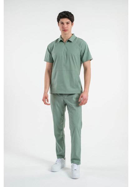 Lizy Nolan Erkek Fermuarlı Hemşire Doktor Üniforma Takım Scrubs Takım Hastane Forması indirimleri