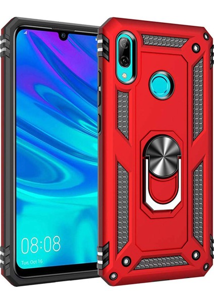 Huawei P Smart 2019 Yüzüklü Tank Kılıf Bordo