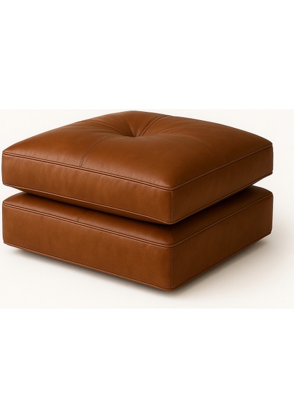 Noble Run Kare Deri Puf