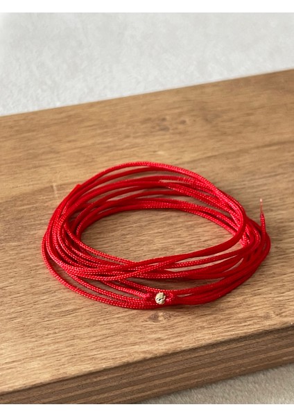 14 Ayar Altın Dorika Detaylı Altın Şans Bereket Halhalı Altın Şans Ipi