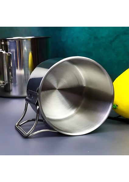 Inox Çelik Kamp Kupası - Kamp Bardağı 350 ml 4 Lü Set 722047 indirimleri