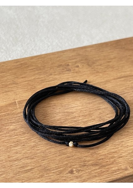 14 Ayar Altın Dorika Detaylı Altın Şans Bereket Halhalı Altın Şans Ipi