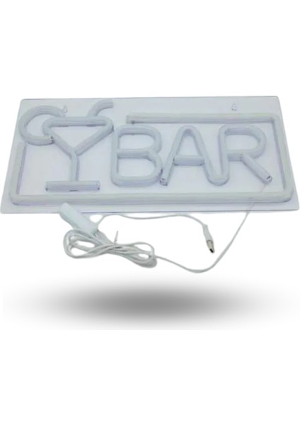 Büro Ev Ofis Hediyesi Için Bar Yazılı Neon LED Işık