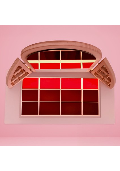 Çocuk Makyaj Masası LED Işıklı Ahşap Tabureli Pembe modelleri