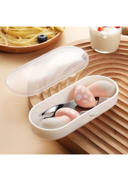 Pembe Mantar Figürlü Premium Çocuk Bpa Free Silikon Sap Paslanmaz Çelik Uçlu Çatal-Kaşık Set 9+ Ay fiyatları