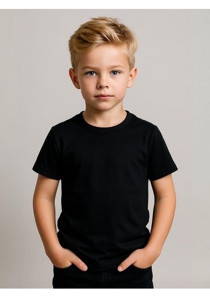 Çocuk Pamuklu Basic Kısa Kollu T-Shirt