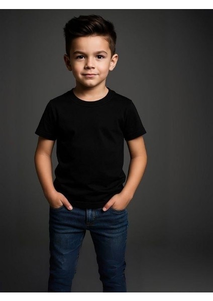Çocuk Pamuklu Basic Kısa Kollu T-Shirt modelleri