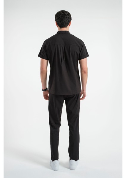 Lizy Matheo Erkek Düğmeli Hakim Yaka Hemşire Doktor Üniforma Takım Scrubs Takım Hastane Forması modelleri