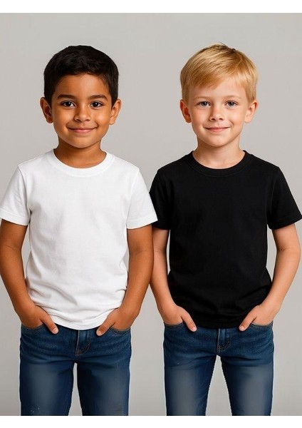 Çocuk Pamuklu Basic Kısa Kollu T-Shirt fiyatları