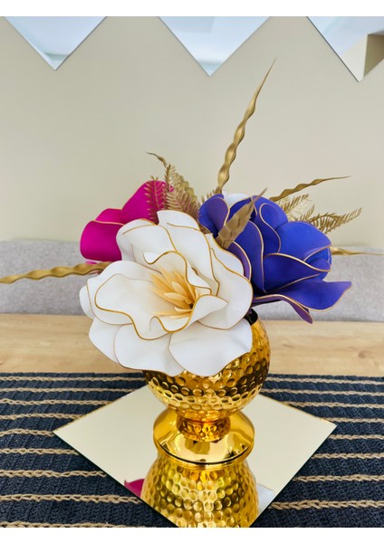 Gold Dövmeli Vazo 4 Adet Eva Aranjman(AYNA DAHİL DEĞİLDİR.) fiyatları