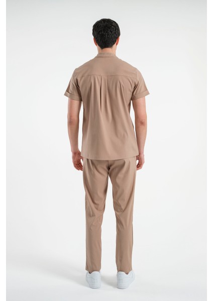 Lizy Matheo Erkek Düğmeli Hakim Yaka Hemşire Doktor Üniforma Takım Scrubs Takım Hastane Forması fırsatları