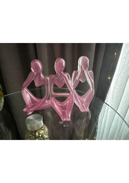 3 Lü Heykel Seti, Düşünen Heykel, Soyut Heykel Set, Iskandinav Tarz Heykel Seti, Dekoratif Biblo indirimleri