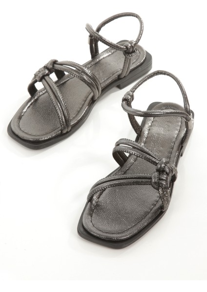 MİA026-1571 Kadın Taşlı Abiye Günlük-Düğün-Eğlence-Platin Tatil Sandaleti modelleri