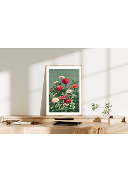 Japon Tarzı Zinya Çiçekleri Posteri/çerçevesiz - 50X70