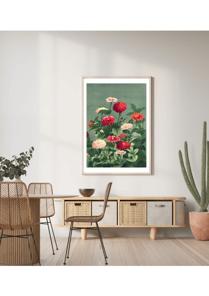 Japon Tarzı Zinya Çiçekleri Posteri/çerçevesiz - 50X70 modelleri