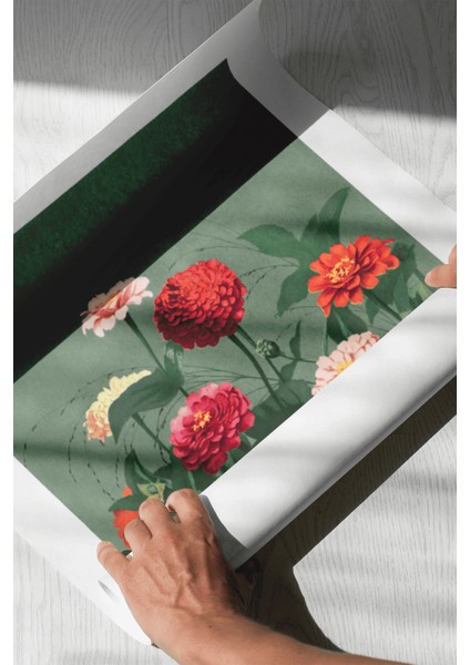 Japon Tarzı Zinya Çiçekleri Posteri/çerçevesiz - 50X70 indirimleri