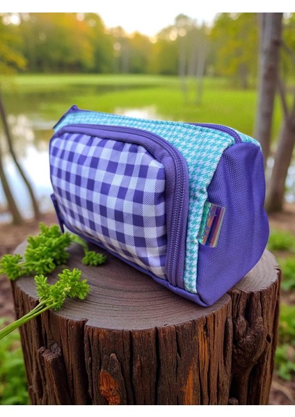 Wichlight Ekose Lila Kalem Çantası - Kalemlik modelleri