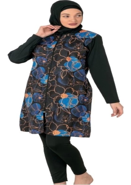 Fantasy 3440 Bayan Desenli Tesettür Mayo