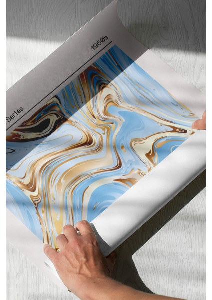 Lüks Duvar Dekoru | Akışkan Mermer Posteri/Çerçevesiz - 50X70 indirimleri