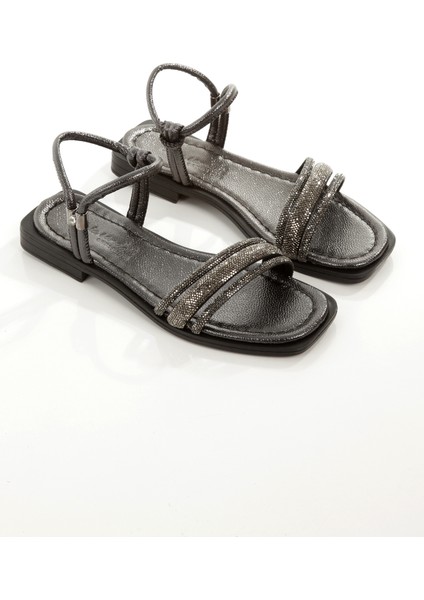 MİA026-1553 Kadın Taşlı Abiye Günlük-Düğün-Eğlence-Platin Tatil Terliği modelleri