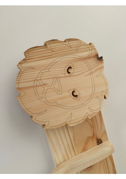 Aslan Başlı Figürlü Askılık, Çocuk Odasına Askılık, Ahşap Duvar Rafı, One Size fiyatları