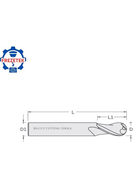 6 mm Küre Karbür Freze
