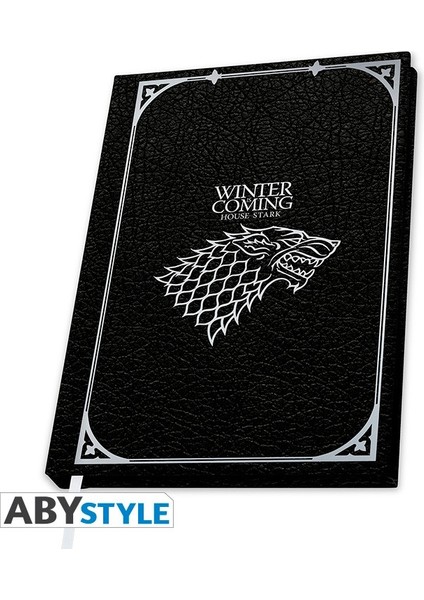Game Of Thrones - Premium A5 Notebook "stark" Sert Kapak Defter - ABYNOT049