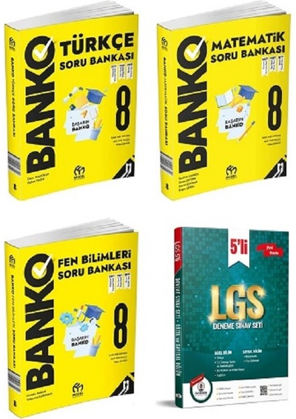8. Sınıf Kazandıran Banko Set ( Türkçe + Matematik + Fen Bil. ) ve Özdebir 5 Li Deneme