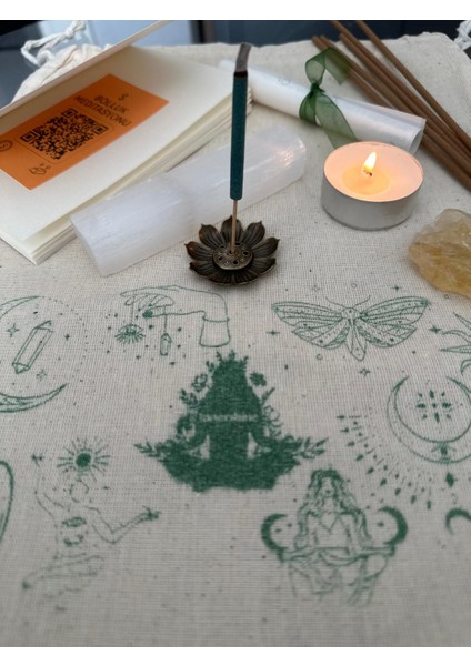 Bolluk Frekansı Ritüel Seti | Sitrin & Selenit Taşı, Tarçın Tütsü, Mum, Meditasyon Koleksiyon Çantası modelleri