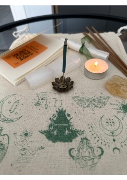 Bolluk Frekansı Ritüel Seti | Sitrin & Selenit Taşı, Tarçın Tütsü, Mum, Meditasyon Koleksiyon Çantası fırsatları