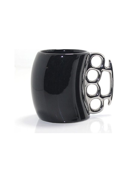 Porselen Muşta Tasarımlı Kupa Bardak Siyah modelleri