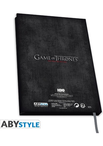 Game Of Thrones - A5 Notebook "stark" Sert Kapak Defter - ABYNOT030 fiyatları