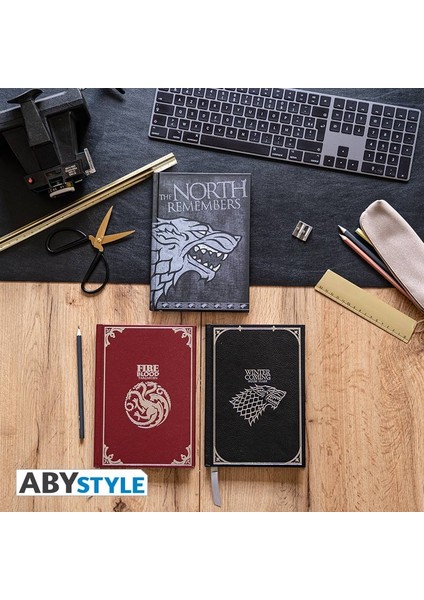 Game Of Thrones - A5 Notebook "stark" Sert Kapak Defter - ABYNOT030
